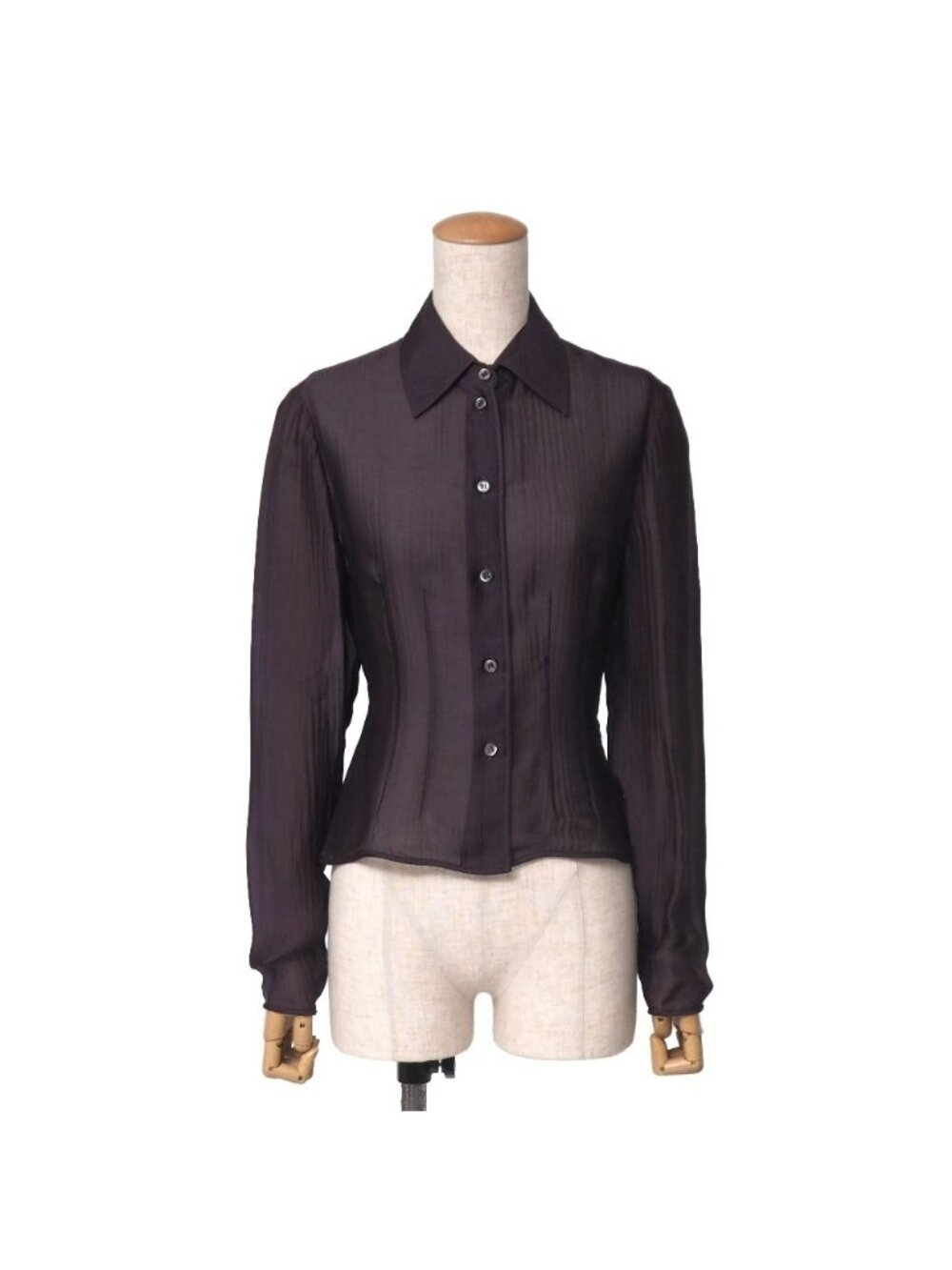 Prada Long Sleeve Shirt All Silk Blouse